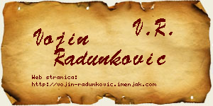 Vojin Radunković vizit kartica
